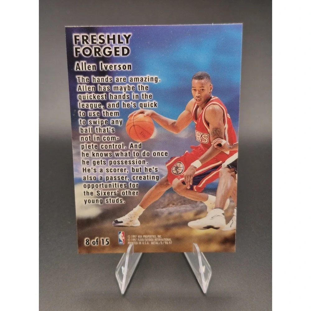 1996-97 Fleer Metal Allen Iverson Freshly Forged #8 of 15 (RC) Philadelph 76ers
